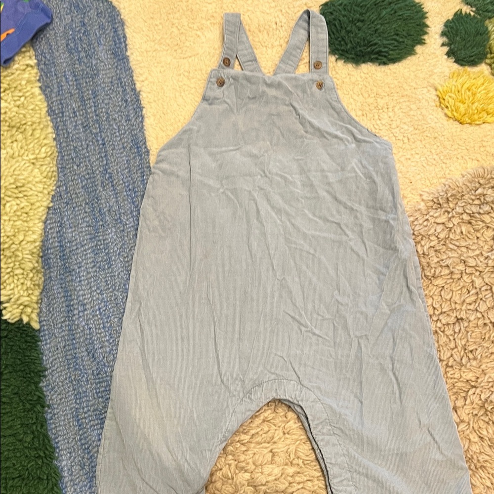 Bout’Chou Sky Blue Corduroy Overalls